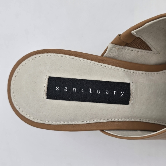 NWT Sanctuary Brave toe loop flared block heel sandals, Tan, 6.5M - Picture 11 of 16